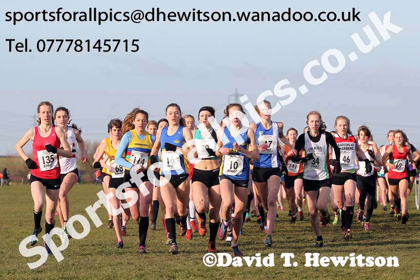 Under-17 womens Northern Cross Country  Championships, Pontefract. Photo: David T. Hewitson/Sports for All Pics